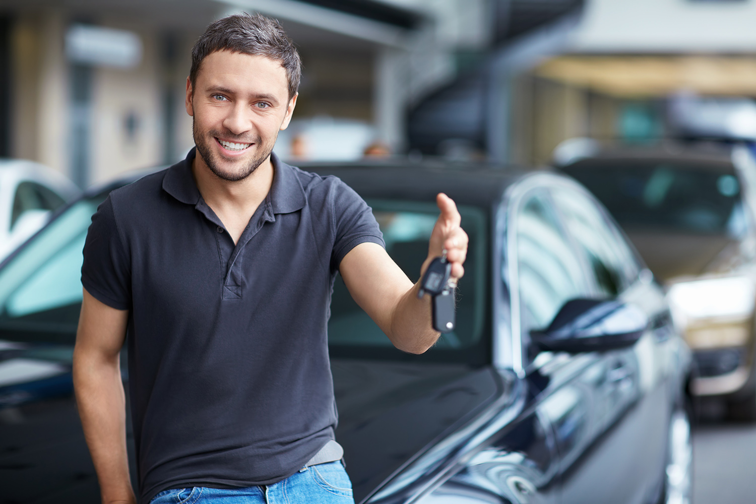 Man with car keys