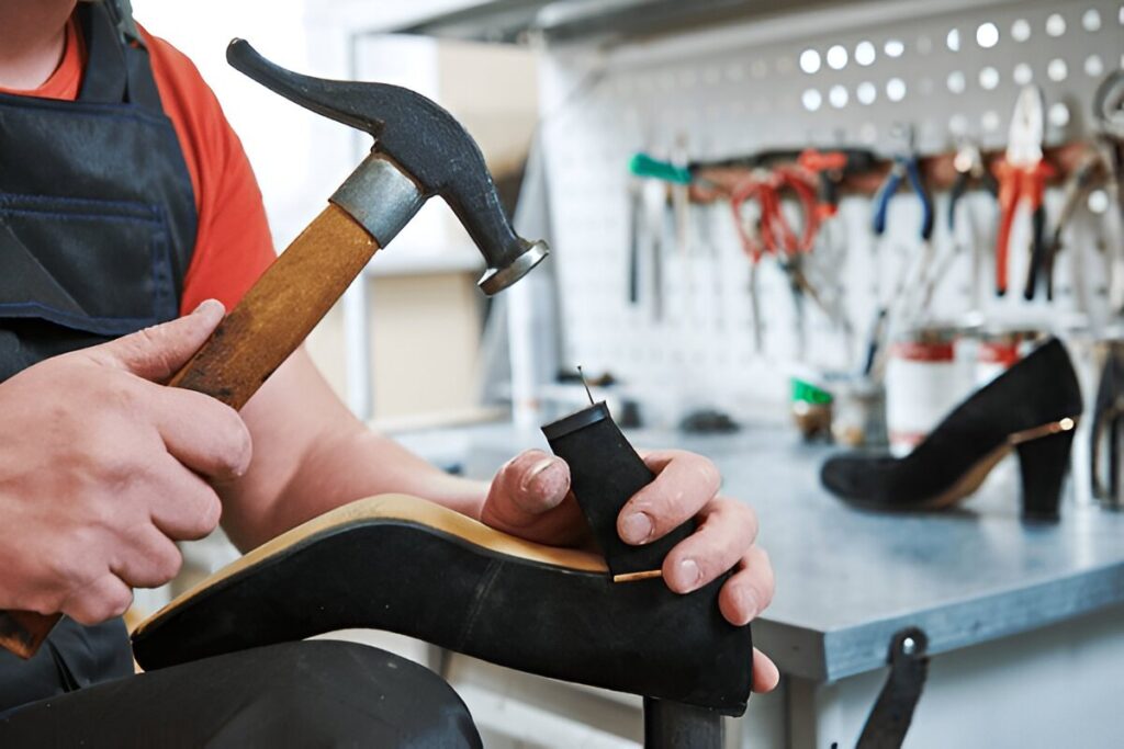 Schuhabsatz reparieren